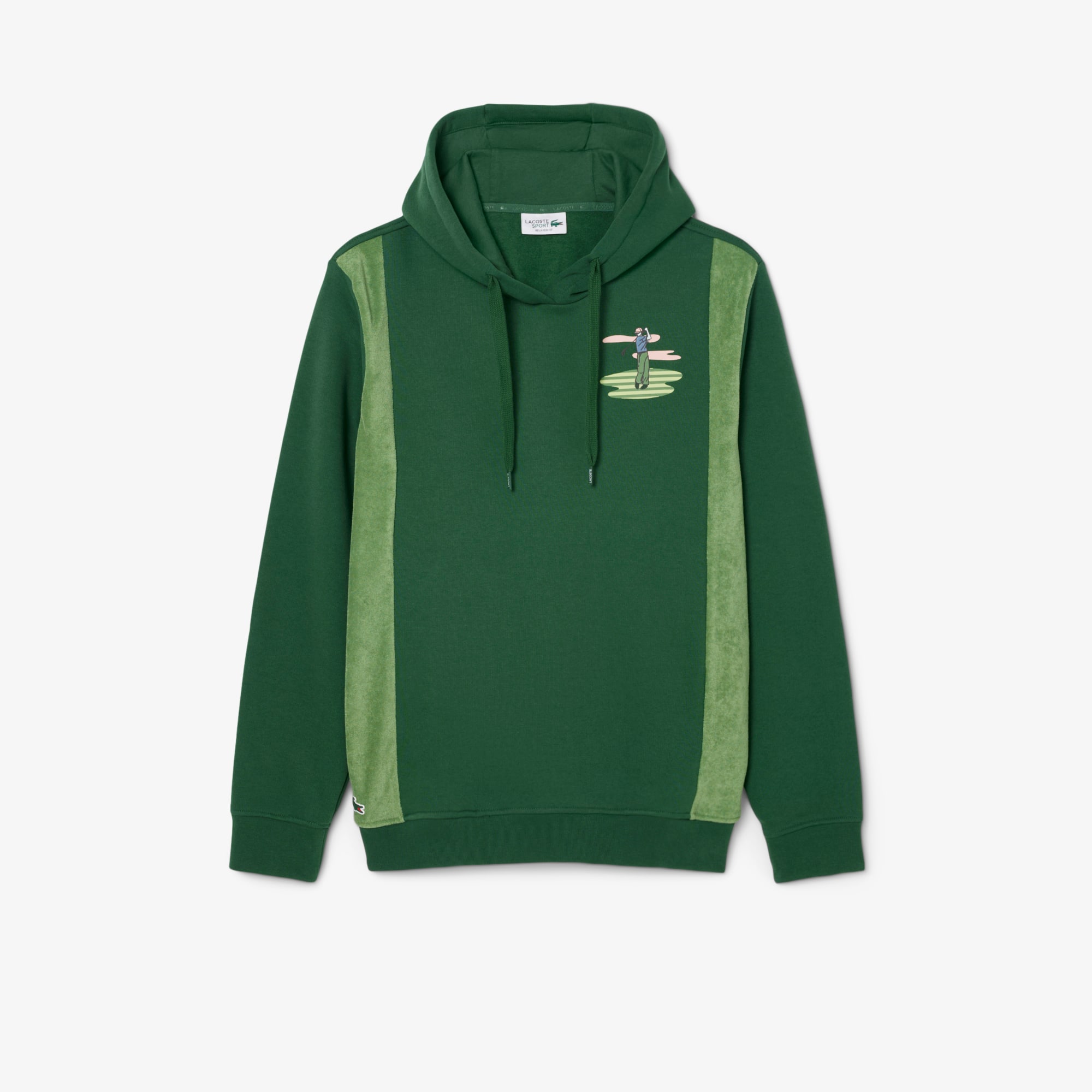 Lacoste Golf Print Hoodie - M In Gray