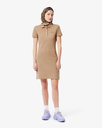 Vestido Polo Slim Fit de Minipiqu&eacute; El&aacute;stico para Mujer