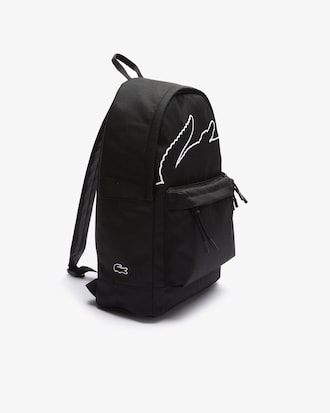 Unisex Neocroc Oversized Crocodile Print Canvas Backpack