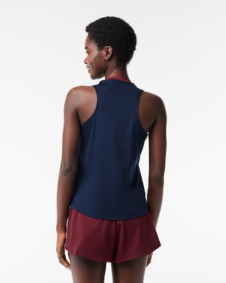 Playera deportiva a contraste de algodón stretch