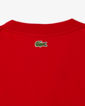 Men's Lacoste Relaxed Fit Branded Cotton T-Shirt