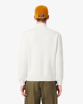Men's Ribbed Knit Zip-Up Golf Sweater