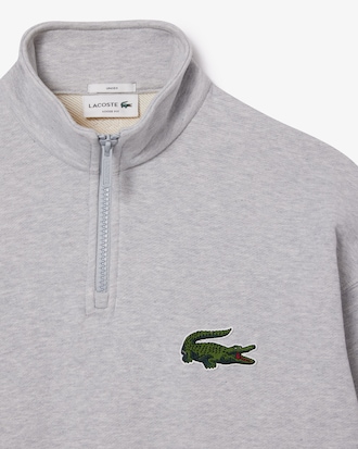 Unisex Loose Fit High-Neck Fleece Sweatshirt