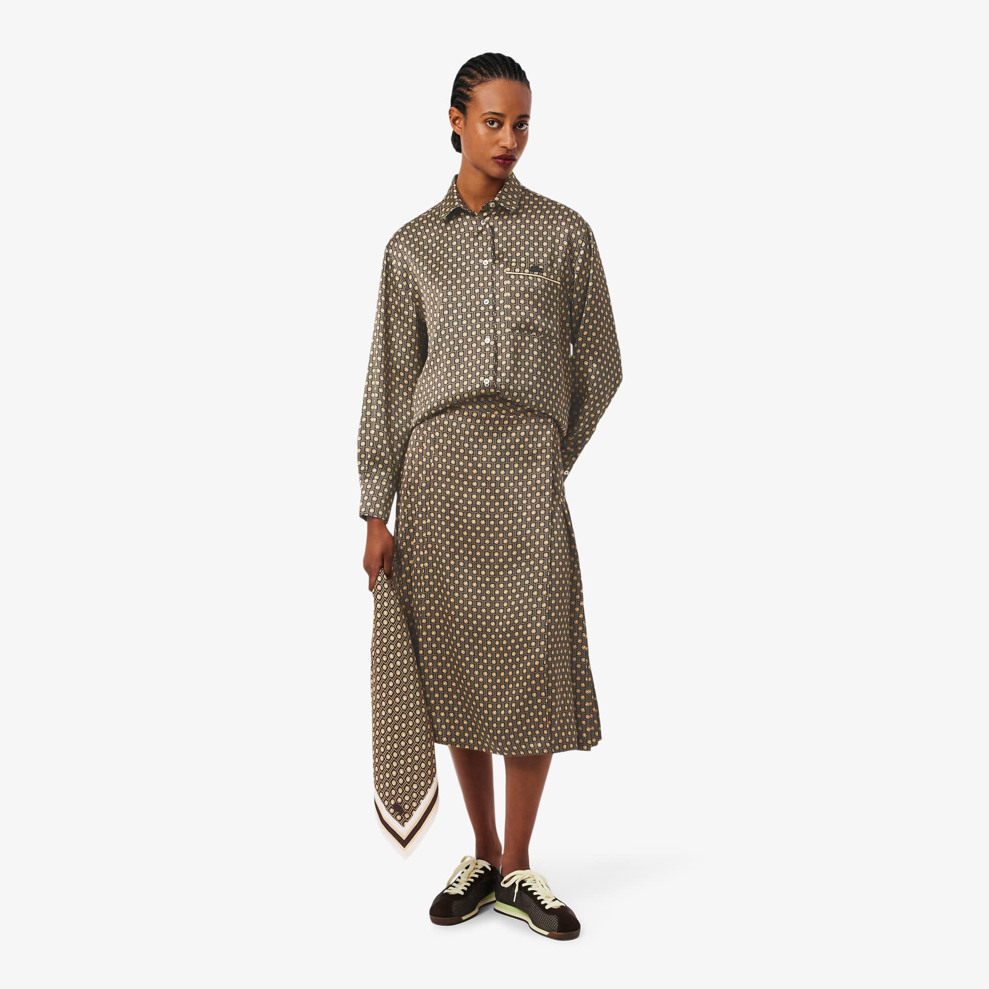 Printed pleated Midi Skirt - Shorts & Skirts - New In 2026 | Lacoste