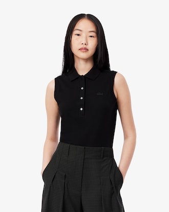 Polo elástico sin mangas L.12.D Slim Fit para mujer