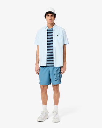 Playera de punto con estampado de rayas