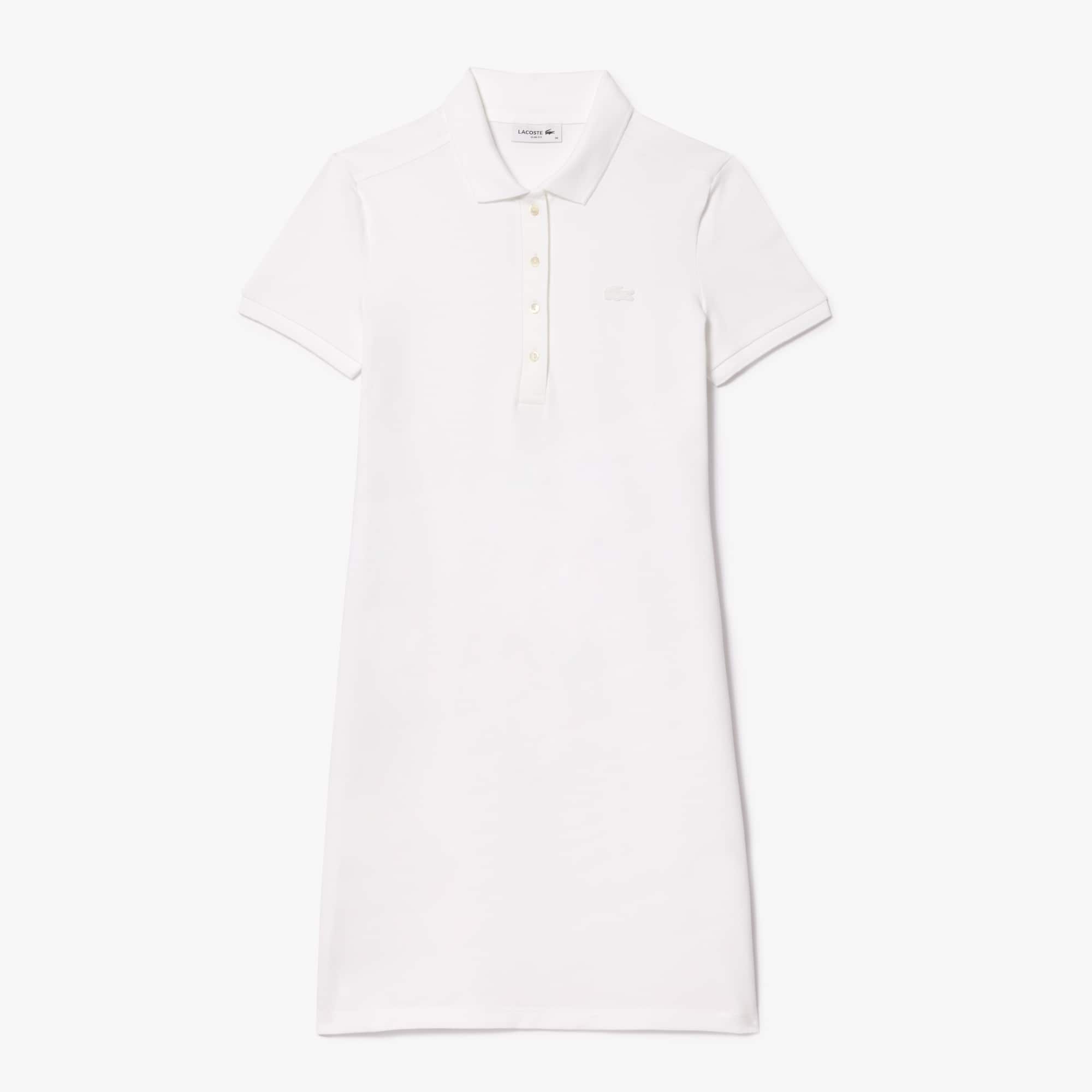 Women's Slim Fit Stretch Mini Piqué Polo Dress - Dresses