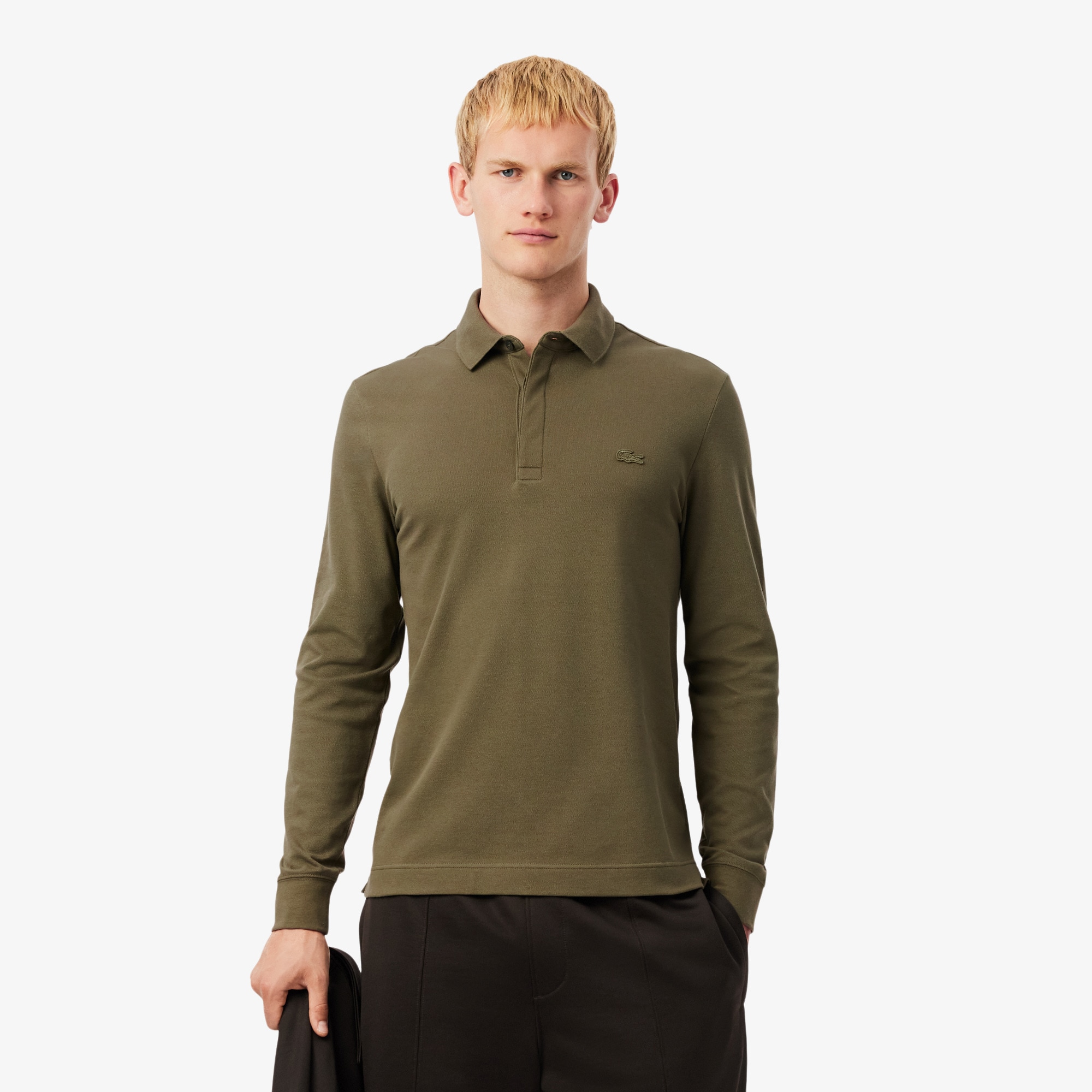 Lacoste Men's Regular Fit Paris Stretch Piqué Polo - Xxl - 7 In Green