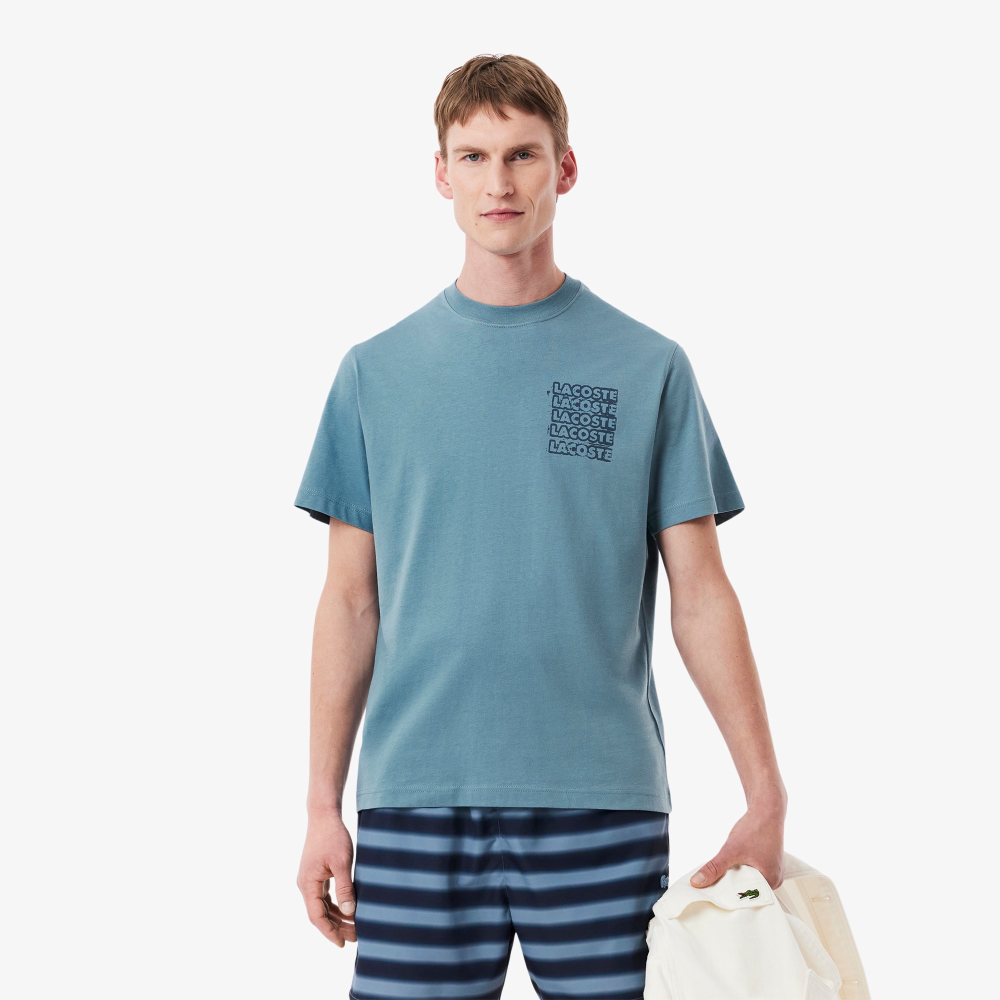 Men's Cotton Jersey Graphic T-Shirt - T-shirts - New In 2026 | Lacoste