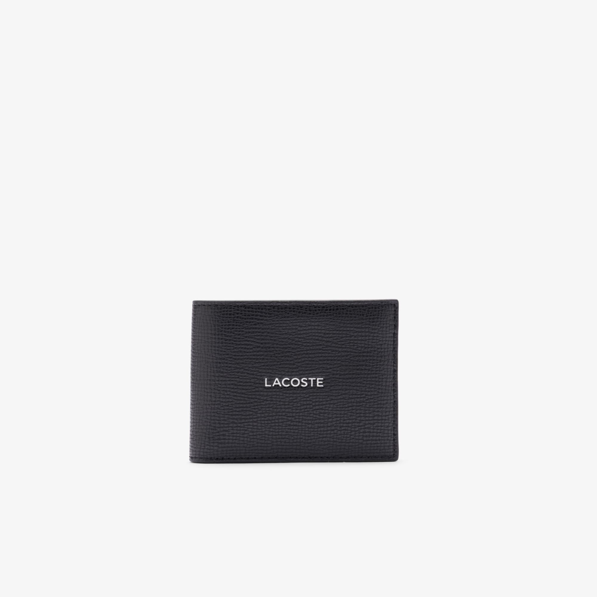 Lacoste Men's Small Ossian Leather Billfold - One Size In Black