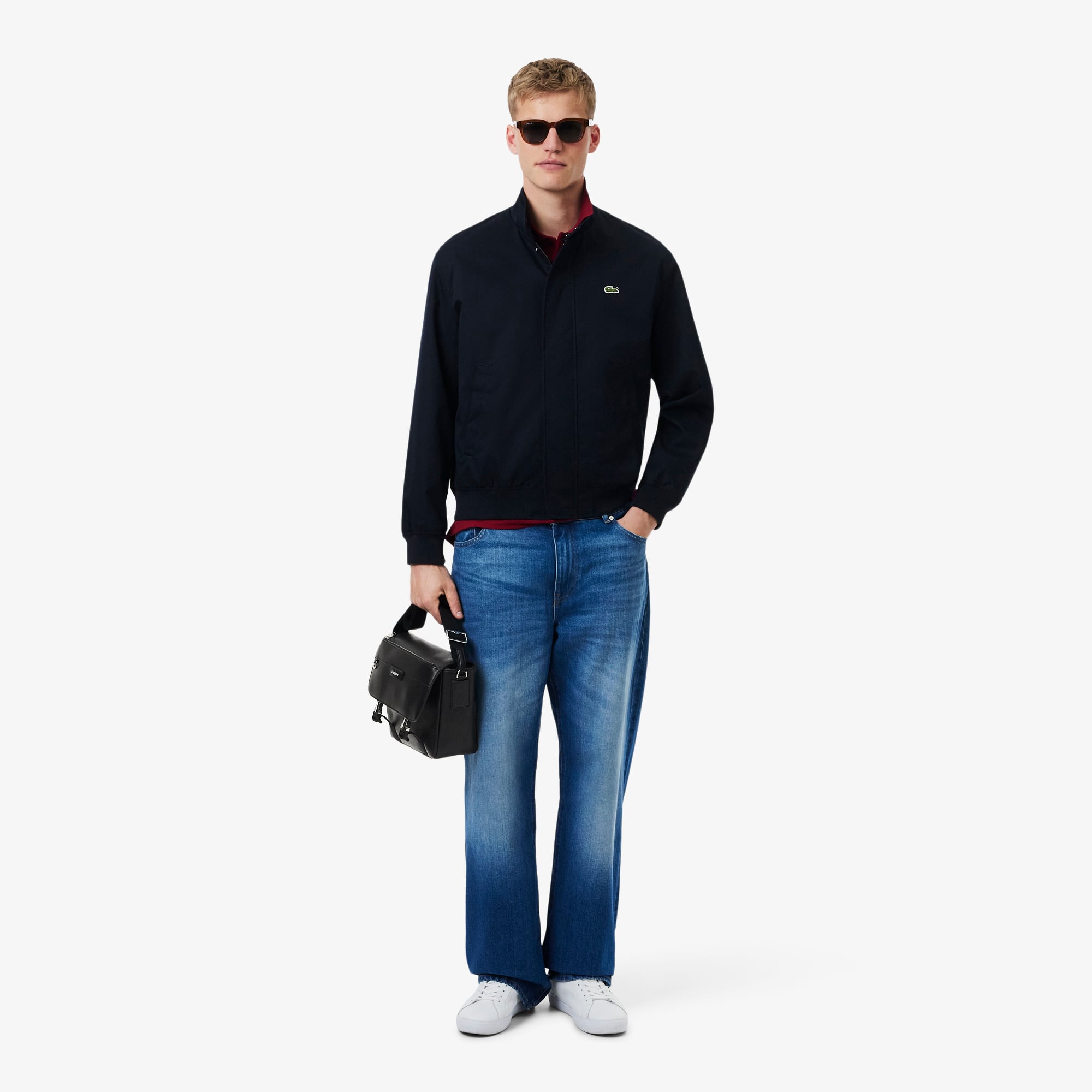 Men's Ossian Flap Close Leather Satchel - Bags - New In 2026 | Lacoste