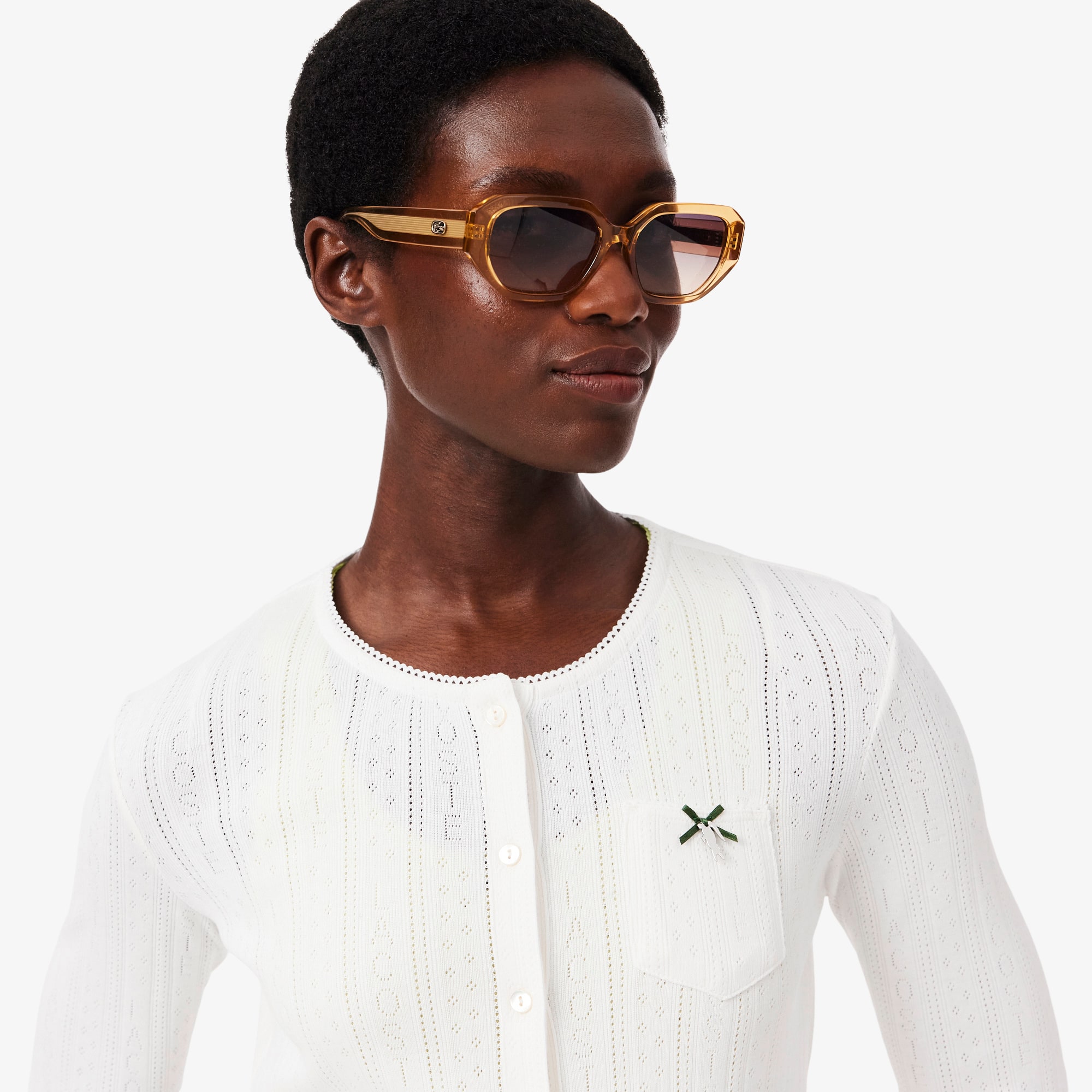 Slim Fit Pointelle Cardigan - Organic Cotton - New In 2026 | Lacoste