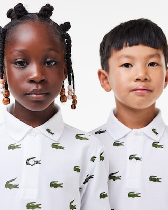 Kids' Signature Print Cotton Polo