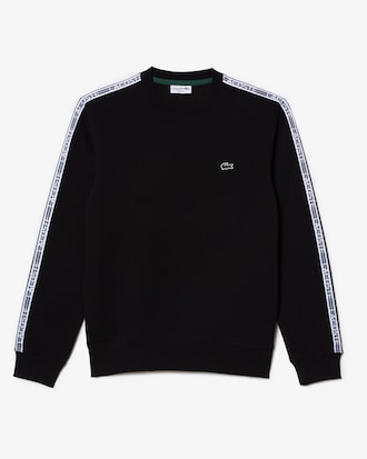 Men’s Classic Fit Logo Stripe Flannel Sweatshirt