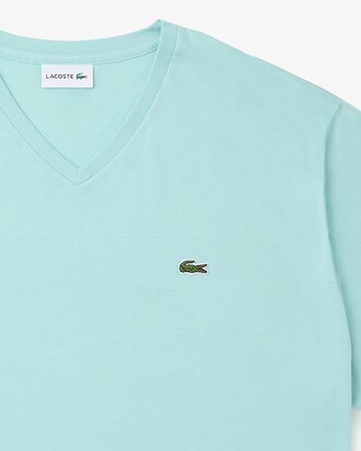 T-shirt col V en jersey pima - Grande taille