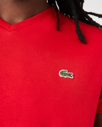 Playera ligera de algodón Pima con cuello en V para hombre
