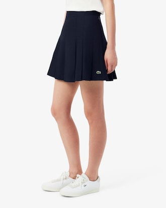 Women's Short Stretch Cotton Pleated Skirt