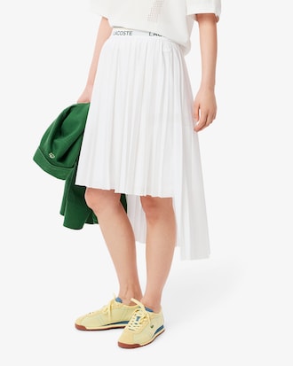 Women's Asymmetric Pleated Midi Skirt