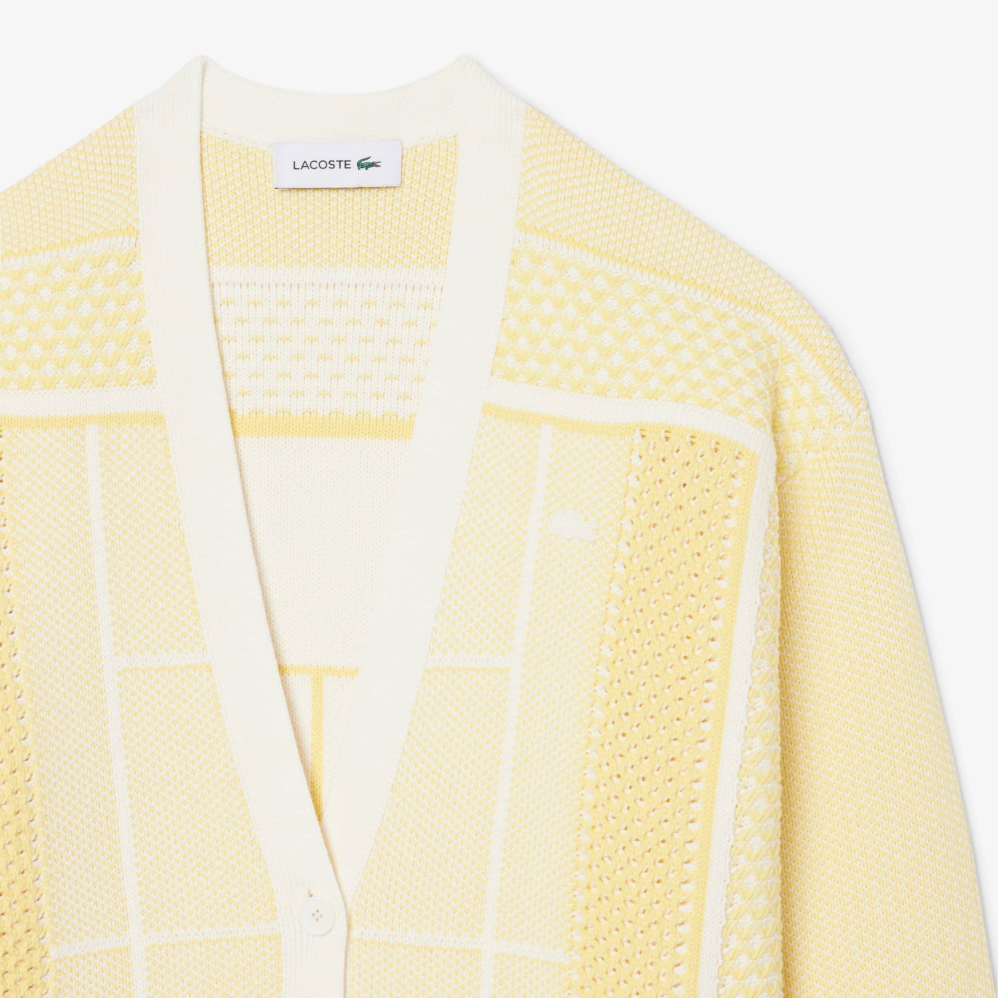 LACOSTE スウェット カーディガン LACOSTE（ラコステ） カーディガン ヘザースウェット メランジニット