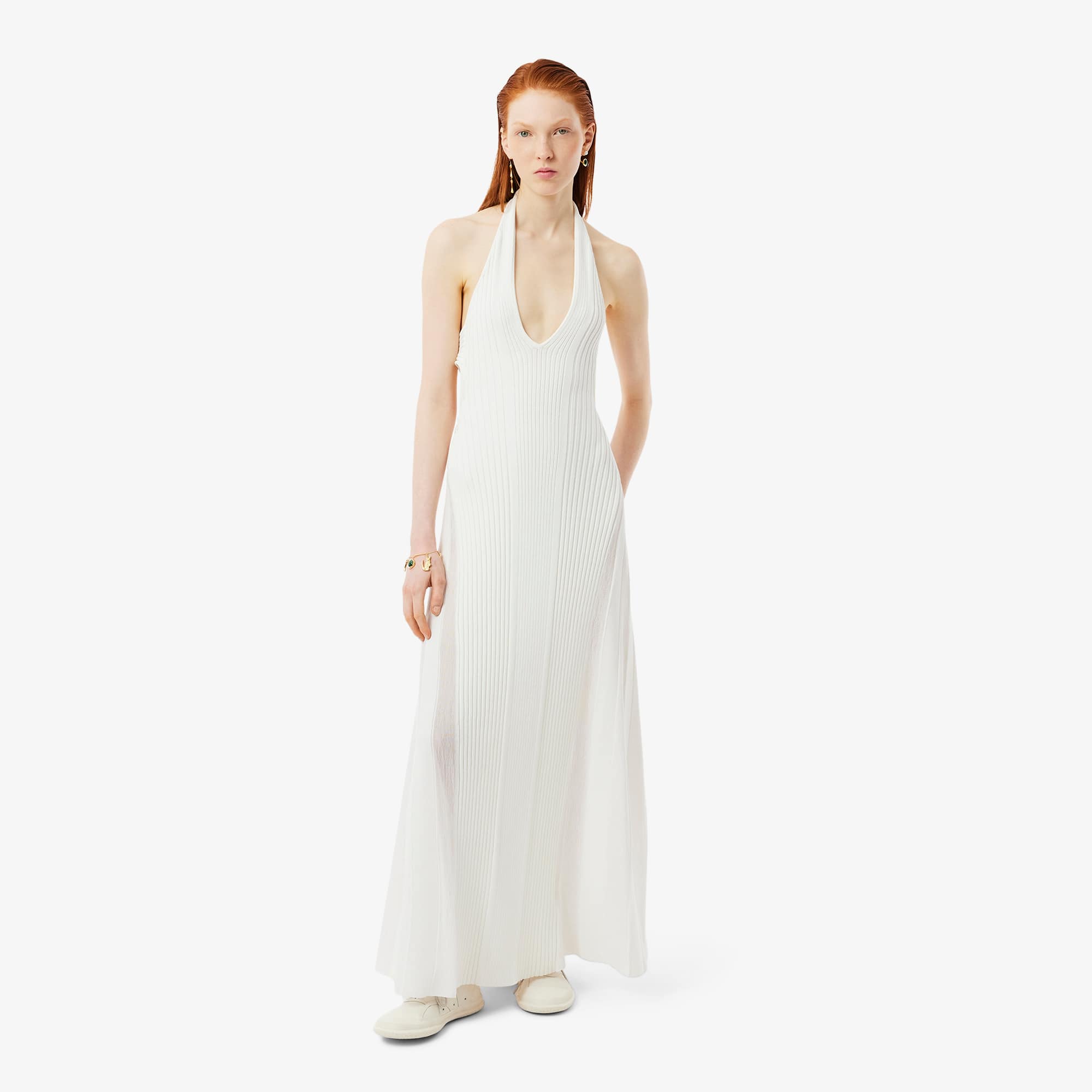 Women's Runway Ribbed Pleated Dress - Dresses - New In 2026 | Lacoste