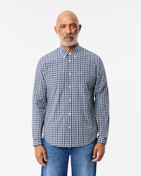 Men's Regular Fit Plaid Poplin Shirt