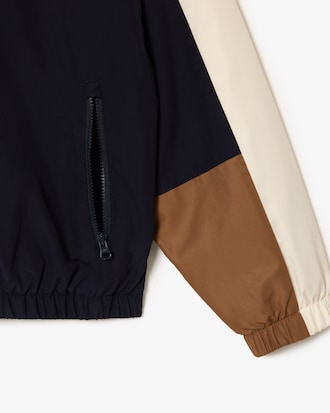 Men's Water Resistant Colorblock Zip-Up Jacket