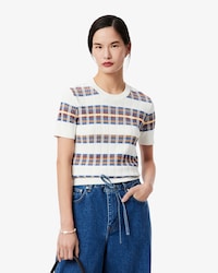 Women's Short Sleeve Rib Knit Sweater