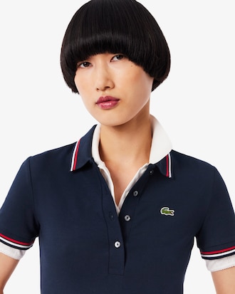 Women's Stretch Polo Collar Skater Dress