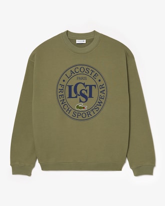 Men's Loose Fit Printed Fleece Sweatshirt