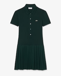 Vestido Polo Plisado de Piqu&eacute; Stretch