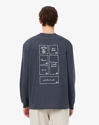 Relaxed Fit Long Sleeved Embroidered T-shirt