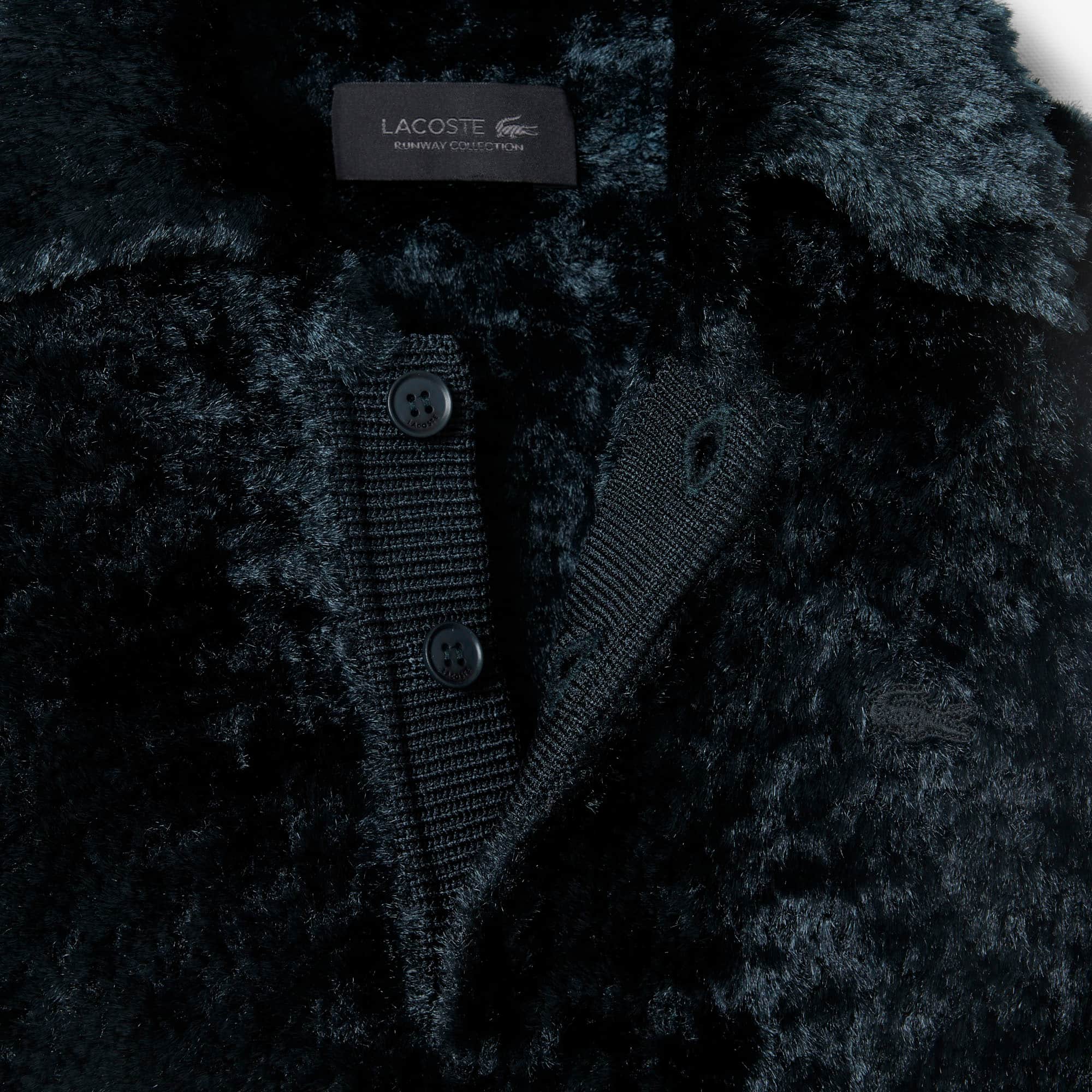 Runway Polo Collar Velour Sweater