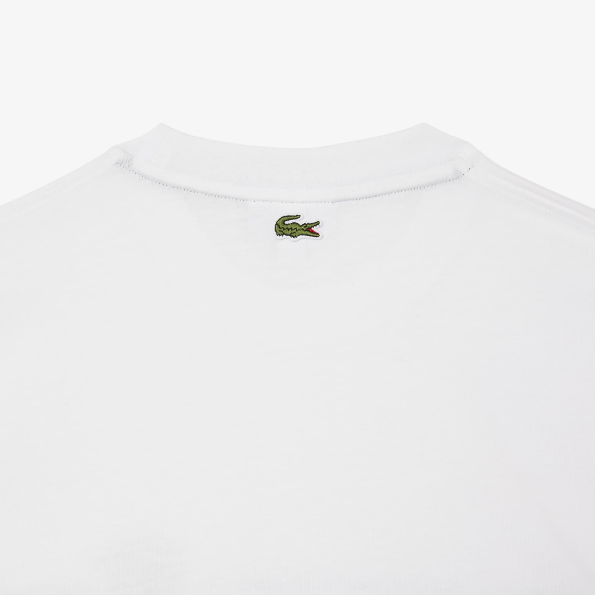 LACOSTE 刺繍ロゴ ホワイトTシャツ US M Lacoste logo-print T-shirt | White | FARFETCH