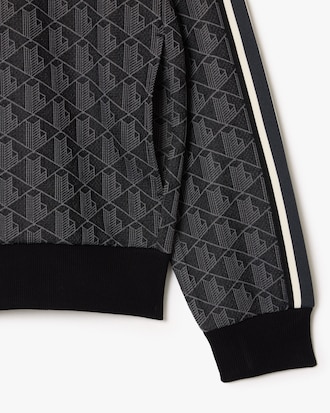 Sweatshirt zippé homme Paris jacquard avec monogramme