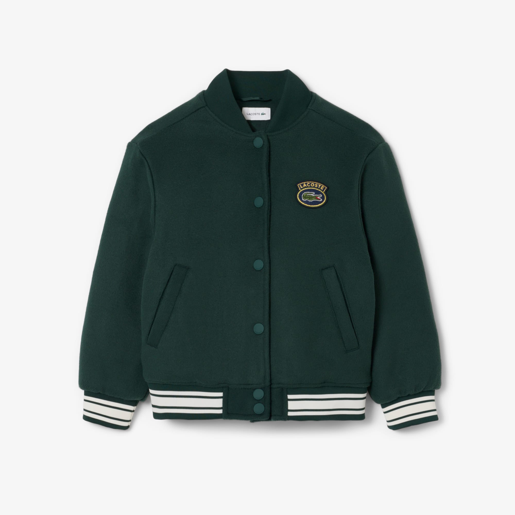 Lacoste Boys' Crocodile Badge Bomber Jacket - 16 Years In Green