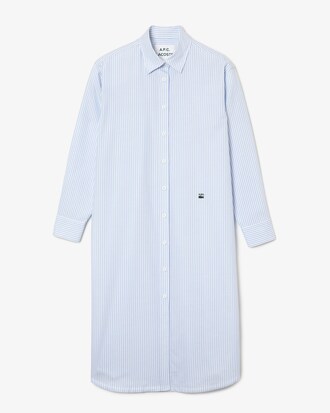Women&rsquo;s Lacoste x A.P.C. Striped Cotton Shirt Dress