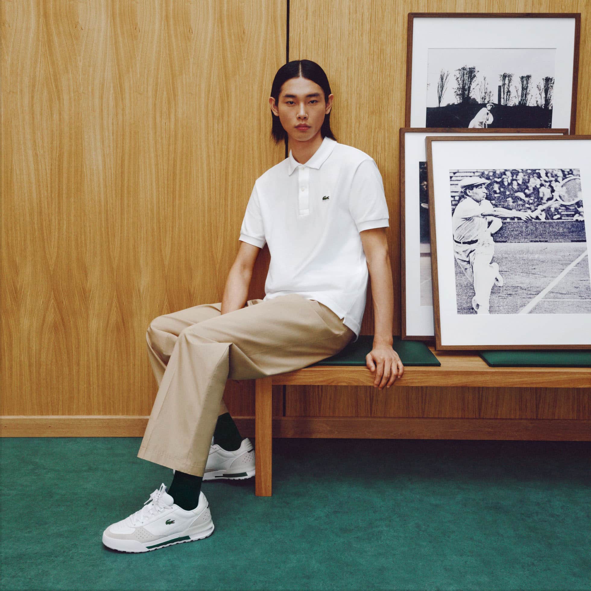 Lacoste Sneakers Slam Break de Piel para Hombre Blanco