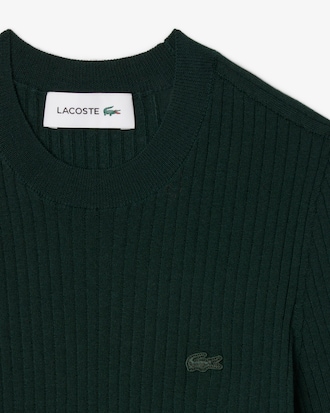 Women's Short Sleeve Merino Wool Rib Knit Sweater