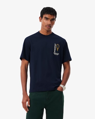 Playera de Tejido Jersey de Algod&oacute;n con Bordado y Estampado