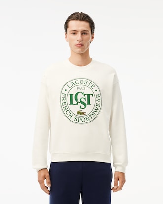 Men's Loose Fit Printed Fleece Sweatshirt
