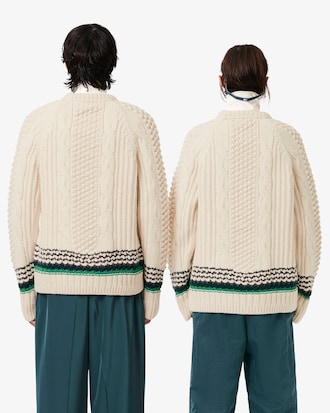 Runway Embroidered Textured Wool Sweater