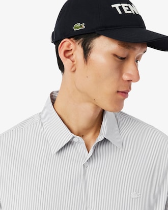 Slim Fit Striped Stretch Poplin Shirt