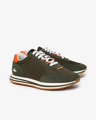 Men's L-Spin Leather Color Contrast Sneakers