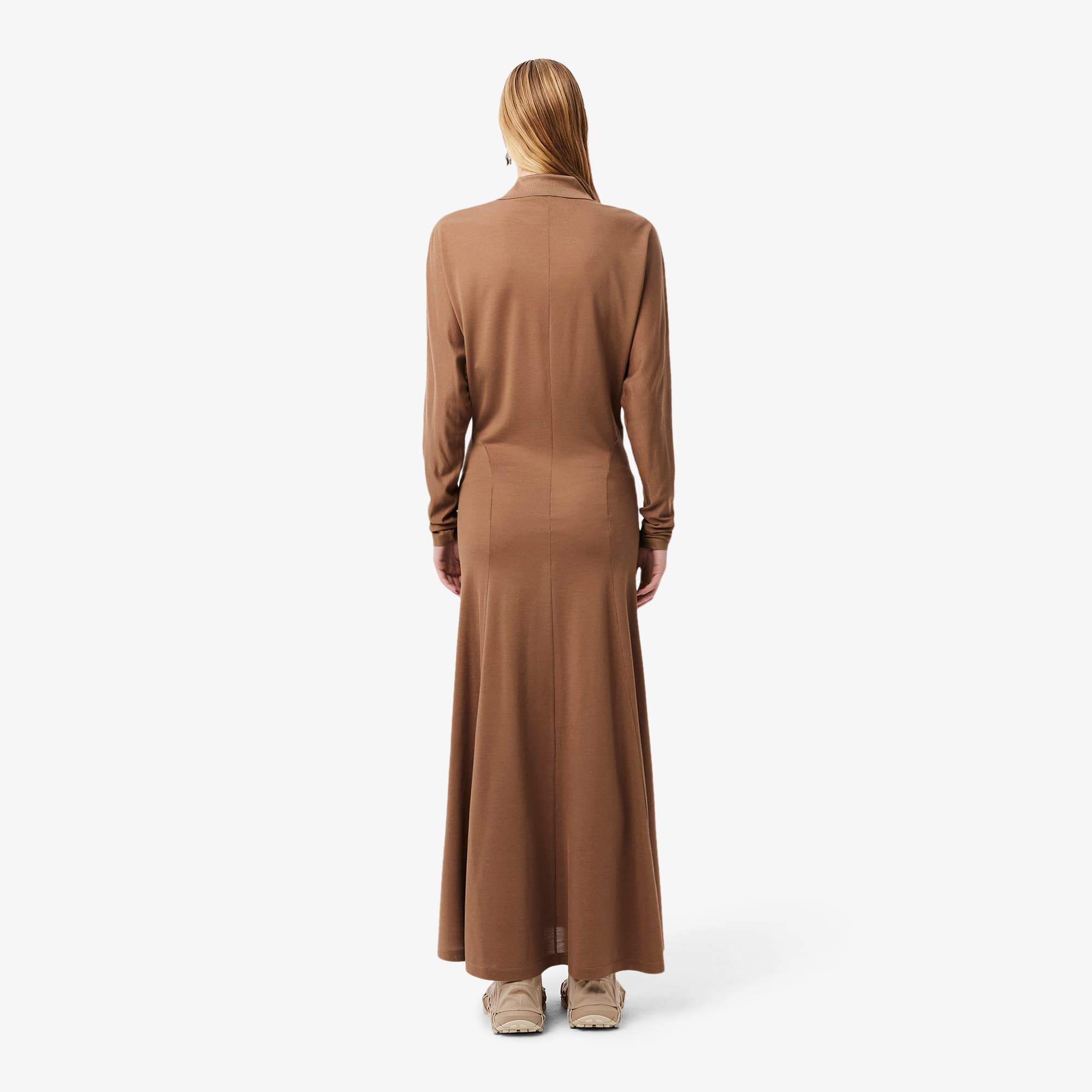 Runway Polo Collar Silk Maxi Dress - Dresses - New In 2026 | Lacoste Runway Polo Collar Silk Maxi Dress - Dresses - New In 2026 | Lacoste