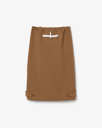 Runway Wool Blend Cargo Skirt