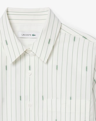 Camisa de Popelina Jacquard Regular Fit