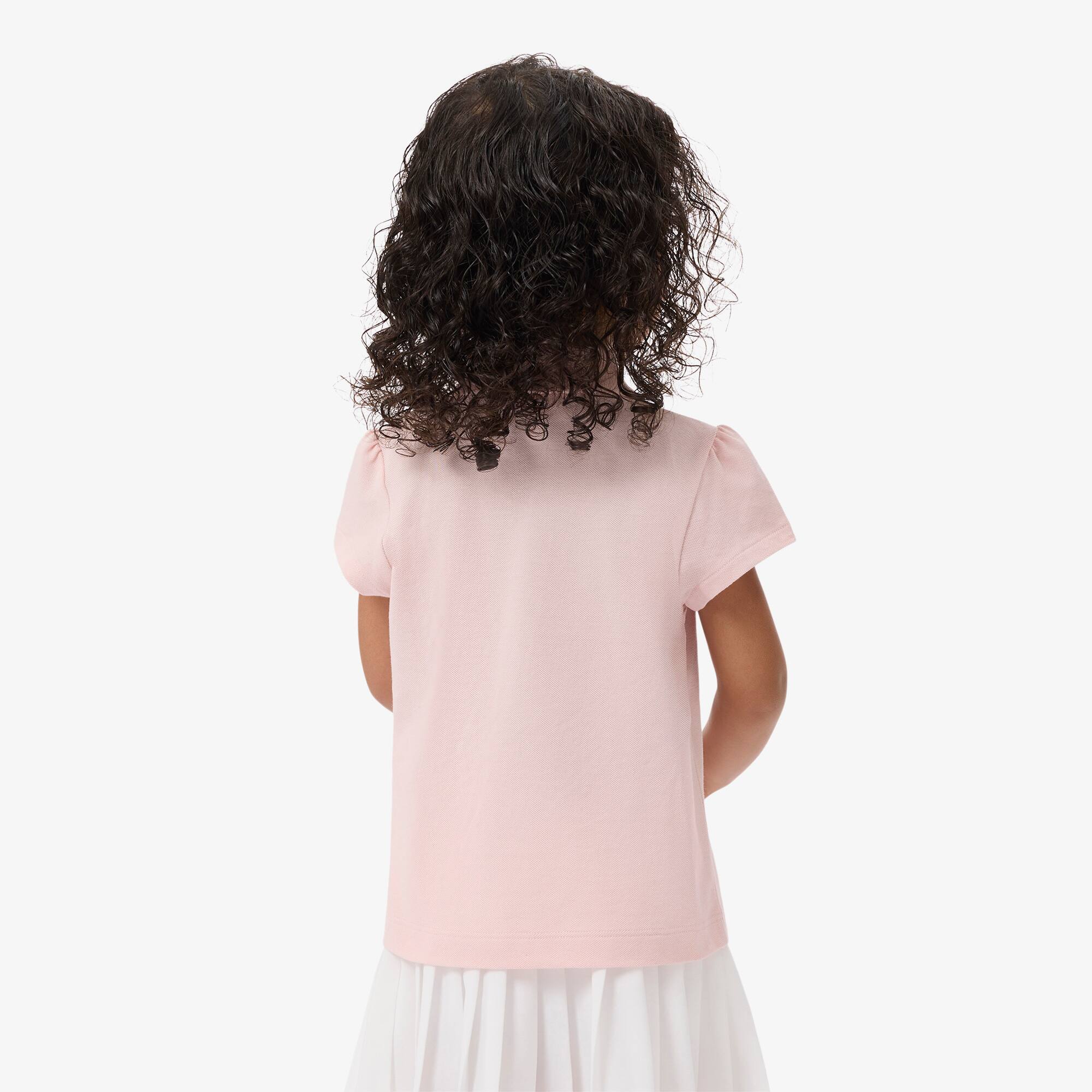 Scallop Collar Mini Piqué Polo Shirt