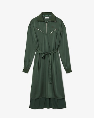 Women's Long Sleeve Belted Dress