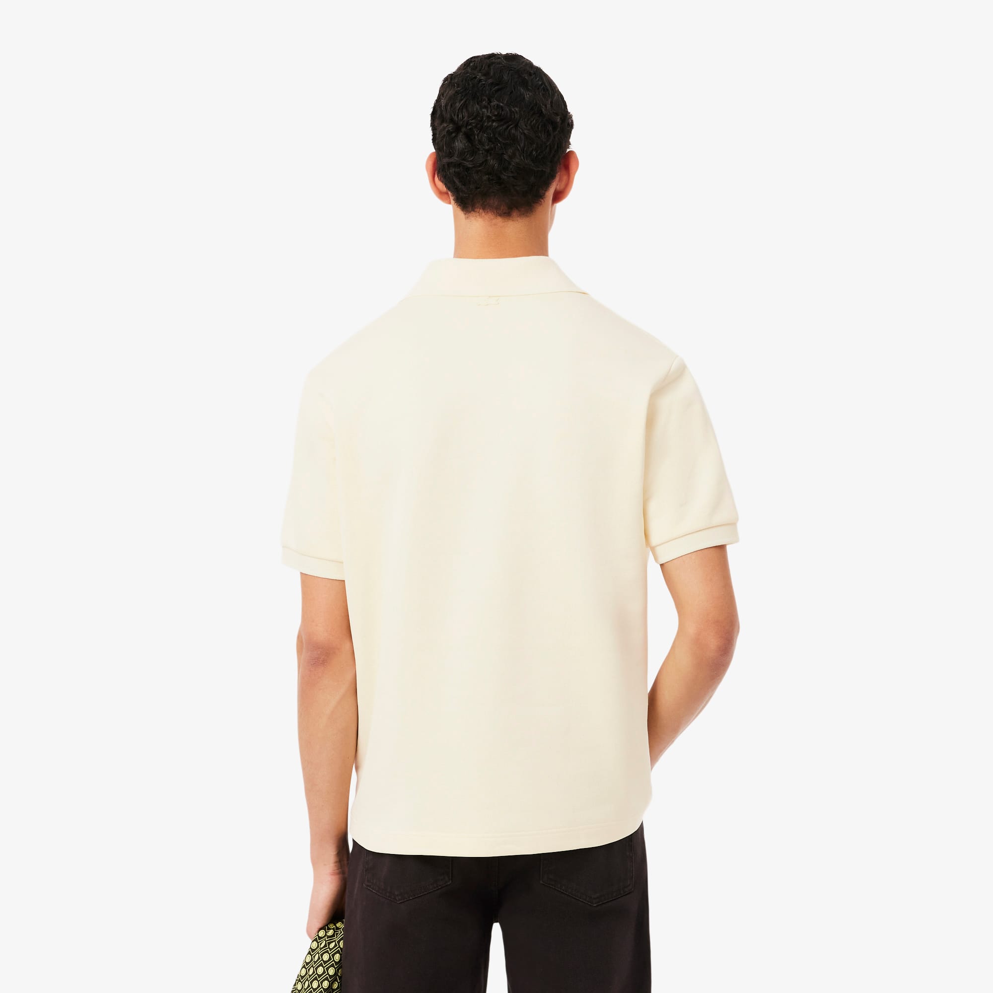 Loose Fit Badge Accent Fleece Polo