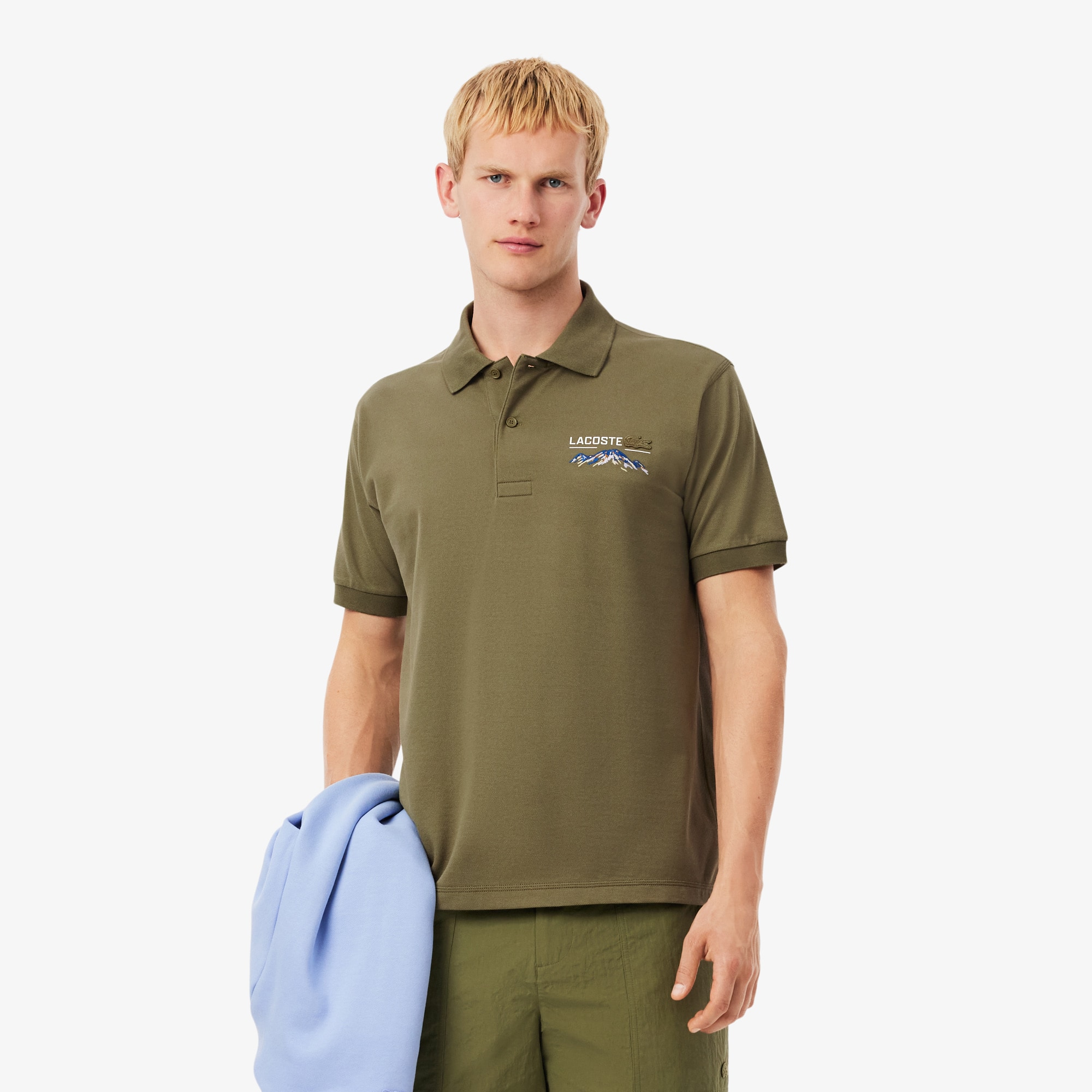 Men's Classic Fit Embroidered Motif Piqué Polo